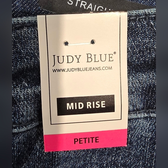 Judy Blue Midrise Tummy Control Straight Leg Jeans Size 5/27 Petite - Picture 4 of 9